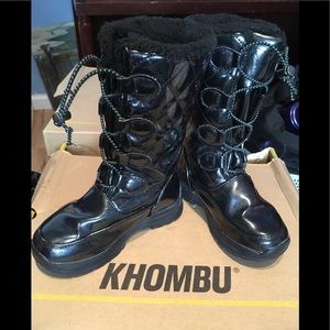 KHOMBU Darcie size 12M girls black snow boots